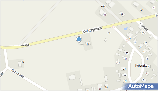 Sadlinki, Kwidzyńska, 39a, mapa Sadlinki