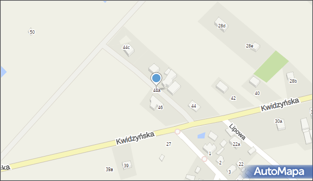 Sadlinki, Kwidzyńska, 44a, mapa Sadlinki