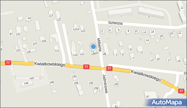 Sandomierz, Kwiatkowskiego Eugeniusza, 125, mapa Sandomierza