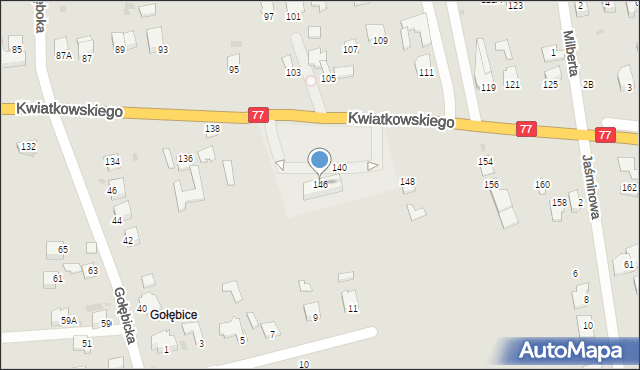 Sandomierz, Kwiatkowskiego Eugeniusza, 146, mapa Sandomierza