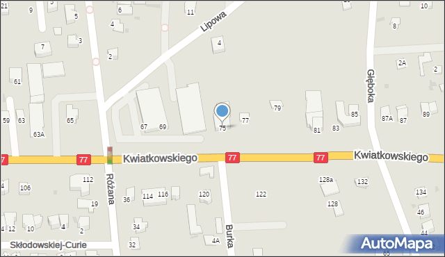 Sandomierz, Kwiatkowskiego Eugeniusza, 75, mapa Sandomierza