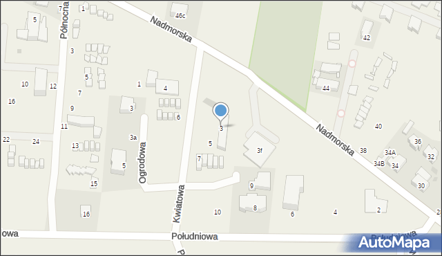Sarbinowo, Kwiatowa, 3, mapa Sarbinowo