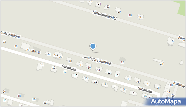 Serock, Kwitnącej Jabłoni, 18, mapa Serock