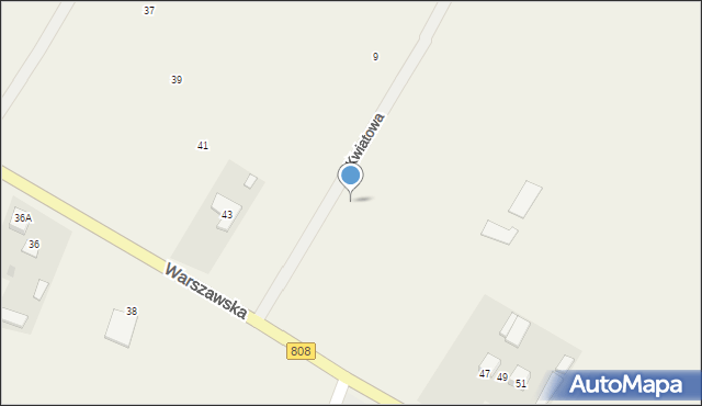 Serokomla, Kwiatowa, 4, mapa Serokomla