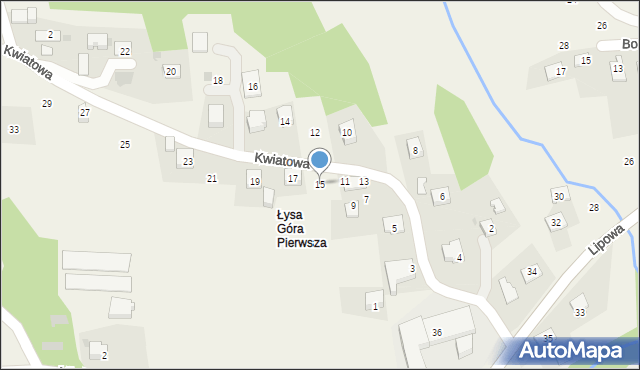 Siepraw, Kwiatowa, 15, mapa Siepraw