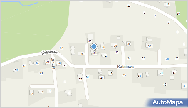 Siepraw, Kwiatowa, 44a, mapa Siepraw