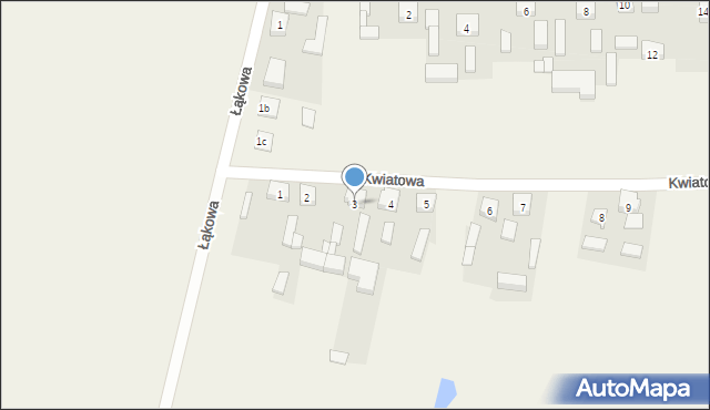 Sieroszewice, Kwiatowa, 3, mapa Sieroszewice