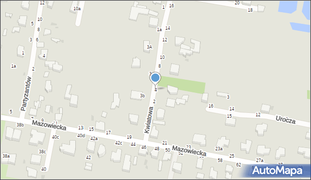 Skierniewice, Kwiatowa, 4, mapa Skierniewic