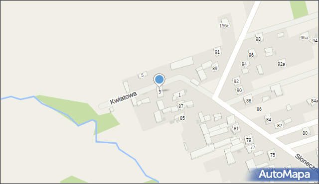 Skorzeszyce, Kwiatowa, 3, mapa Skorzeszyce