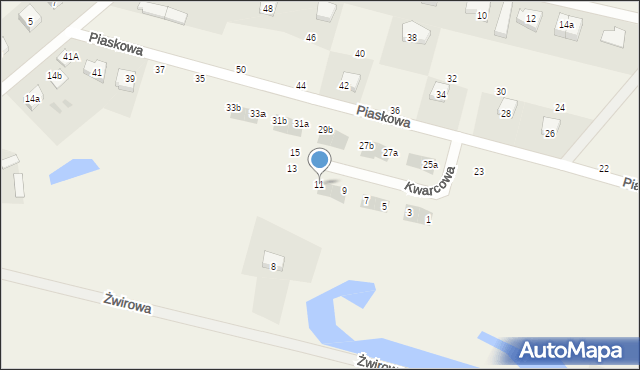 Skowarcz, Kwarcowa, 11, mapa Skowarcz