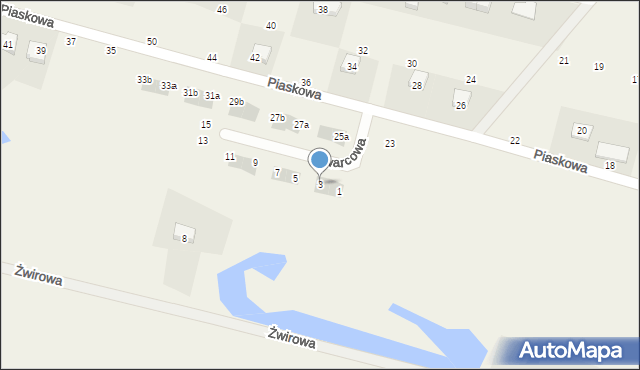Skowarcz, Kwarcowa, 3, mapa Skowarcz