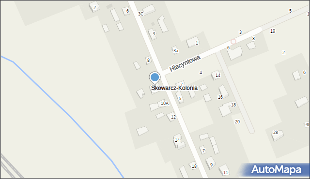 Skowarcz, Kwiatowa, 10, mapa Skowarcz