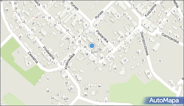 Sławków, Kwartowska, 31, mapa Sławków