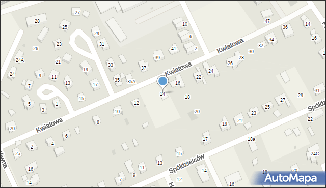 Smolec, Kwiatowa, 14, mapa Smolec