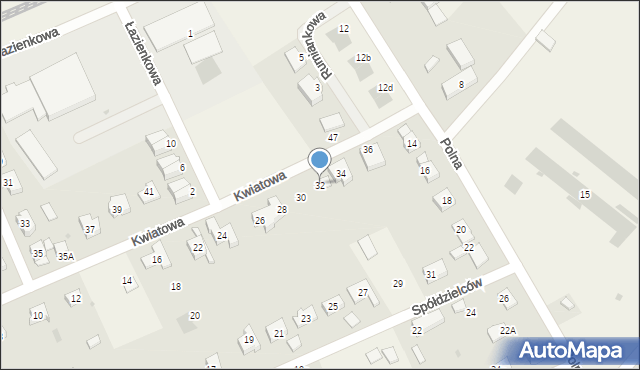 Smolec, Kwiatowa, 32, mapa Smolec