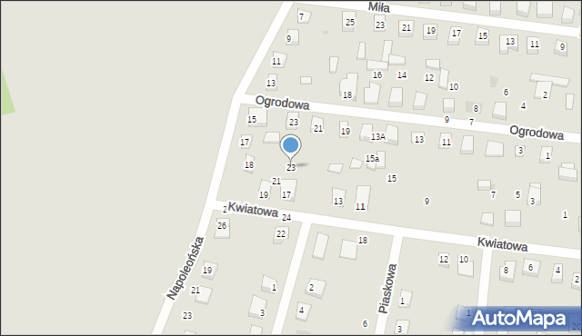Sochocin, Kwiatowa, 23, mapa Sochocin
