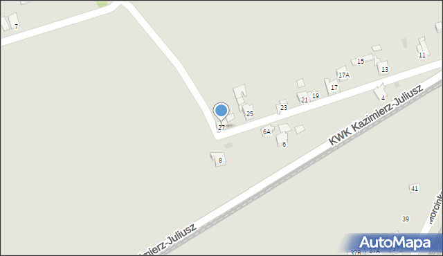 Sosnowiec, KWK Kazimierz-Juliusz, 27, mapa Sosnowca