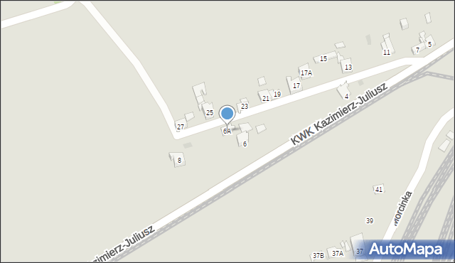 Sosnowiec, KWK Kazimierz-Juliusz, 6A, mapa Sosnowca