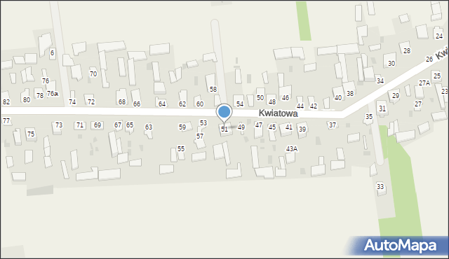 Stare Iganie, Kwiatowa, 51, mapa Stare Iganie