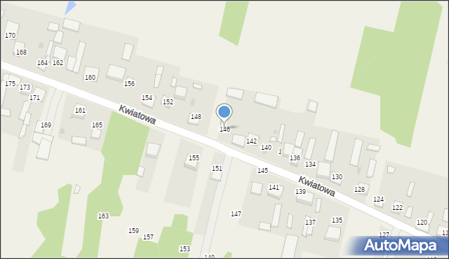 Stary Broniszew, Kwiatowa, 146, mapa Stary Broniszew