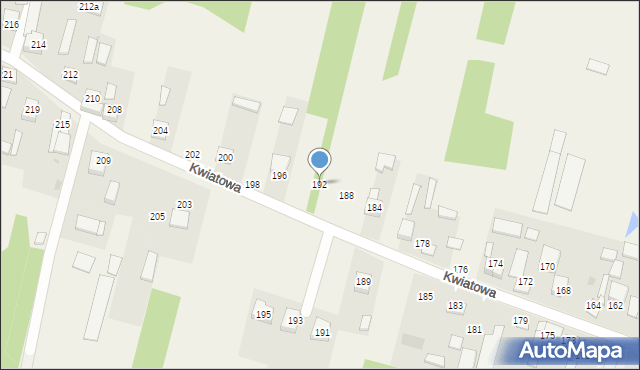 Stary Broniszew, Kwiatowa, 192, mapa Stary Broniszew