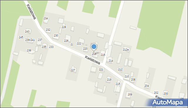 Stary Broniszew, Kwiatowa, 218, mapa Stary Broniszew