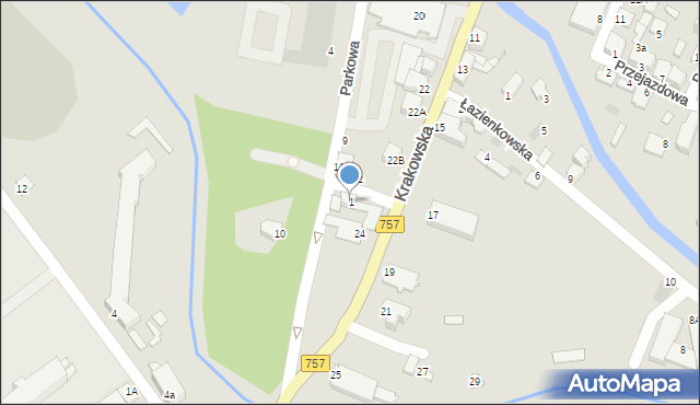 Staszów, Kwiatowa, 1, mapa Staszów