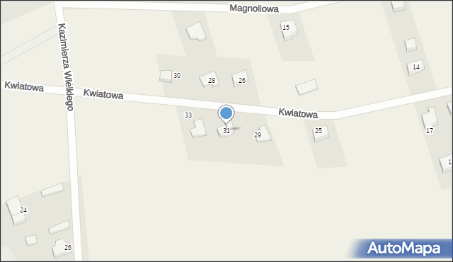 Stegna, Kwiatowa, 31, mapa Stegna