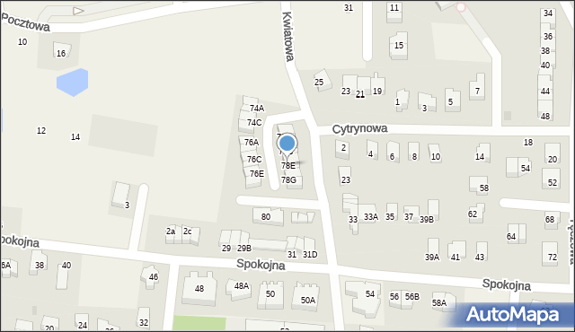 Straszyn, Kwiatowa, 78E, mapa Straszyn