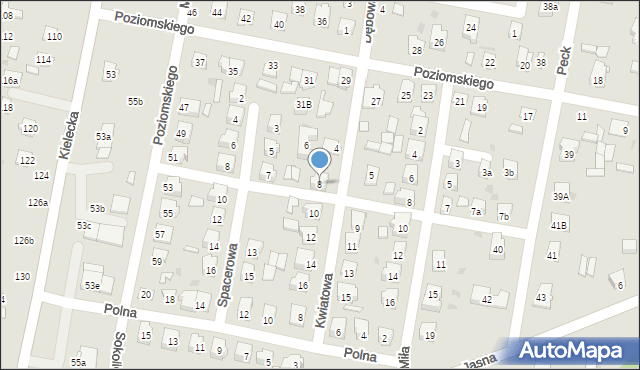 Suchedniów, Kwiatowa, 8, mapa Suchedniów