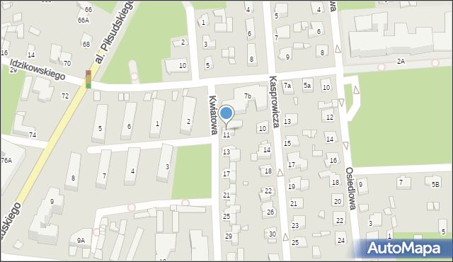 Sulejówek, Kwiatowa, 9, mapa Sulejówek