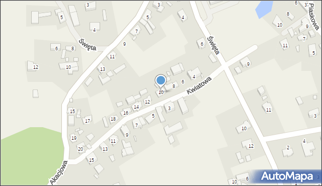 Święta, Kwiatowa, 10, mapa Święta