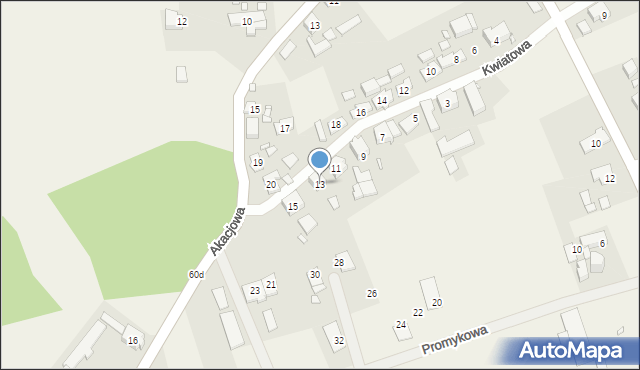 Święta, Kwiatowa, 13, mapa Święta