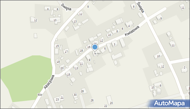 Święta, Kwiatowa, 7, mapa Święta