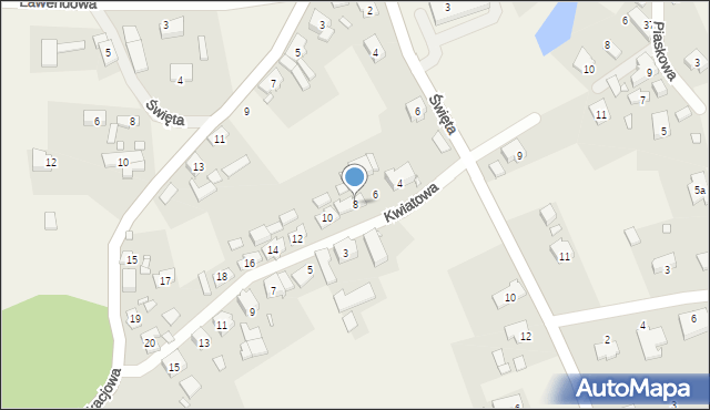 Święta, Kwiatowa, 8, mapa Święta