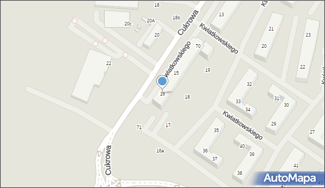 Szczecin, Kwiatkowskiego Eugeniusza, 16, mapa Szczecina