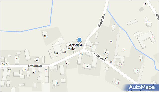 Szczytniki Małe, Kwiatowa, 24, mapa Szczytniki Małe