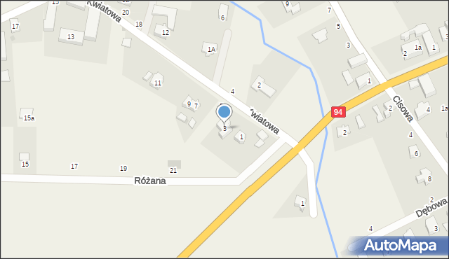 Szczytniki Małe, Kwiatowa, 3, mapa Szczytniki Małe