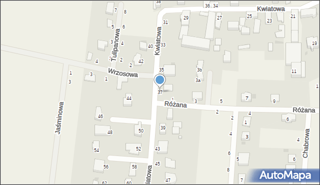 Szczytniki Małe, Kwiatowa, 37, mapa Szczytniki Małe