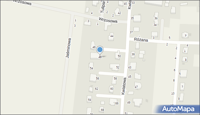 Szczytniki Małe, Kwiatowa, 48, mapa Szczytniki Małe