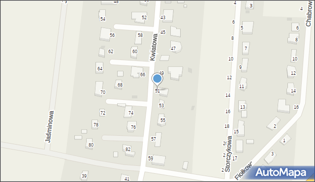 Szczytniki Małe, Kwiatowa, 51, mapa Szczytniki Małe