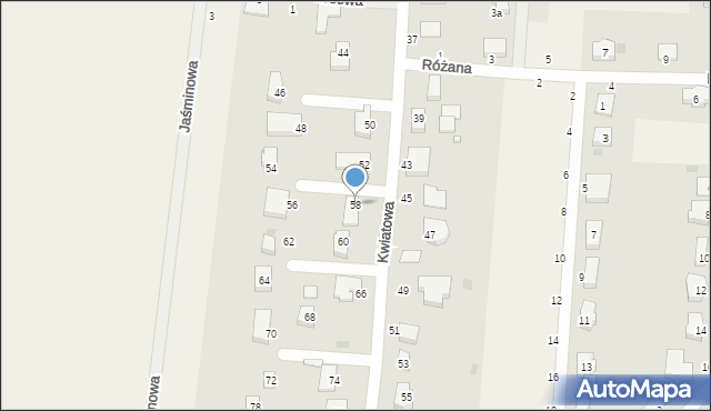 Szczytniki Małe, Kwiatowa, 58, mapa Szczytniki Małe