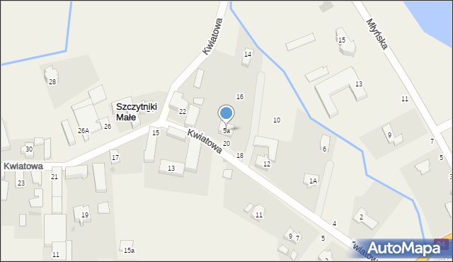 Szczytniki Małe, Kwiatowa, 5a, mapa Szczytniki Małe