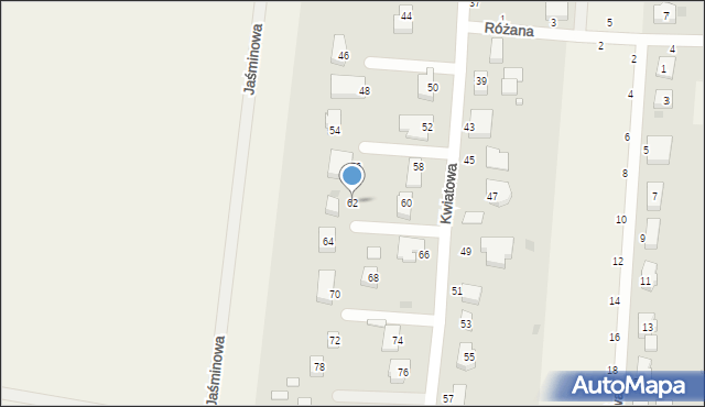 Szczytniki Małe, Kwiatowa, 62, mapa Szczytniki Małe