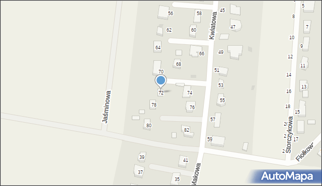 Szczytniki Małe, Kwiatowa, 72, mapa Szczytniki Małe