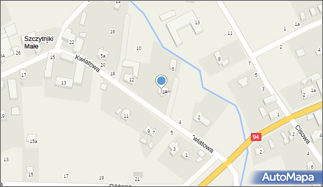 Szczytniki Małe, Kwiatowa, 8, mapa Szczytniki Małe