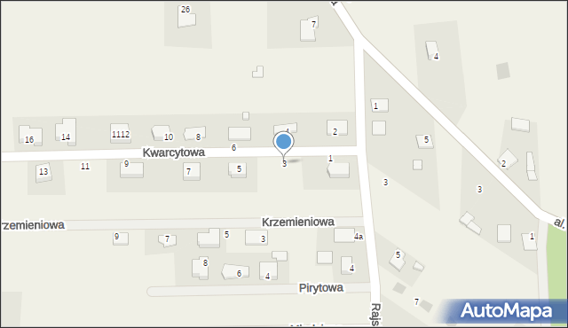 Szewce, Kwarcytowa, 3, mapa Szewce
