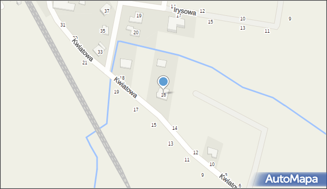 Szewce, Kwiatowa, 16, mapa Szewce