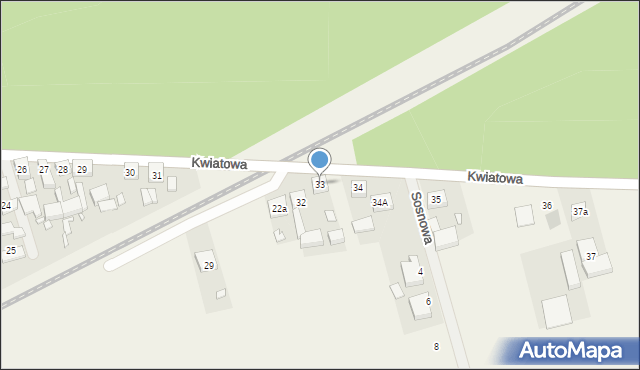 Tarchały Wielkie, Kwiatowa, 33, mapa Tarchały Wielkie