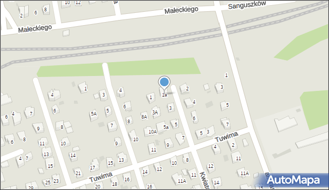 Tarnów, Kwiatowa, 1a, mapa Tarnów